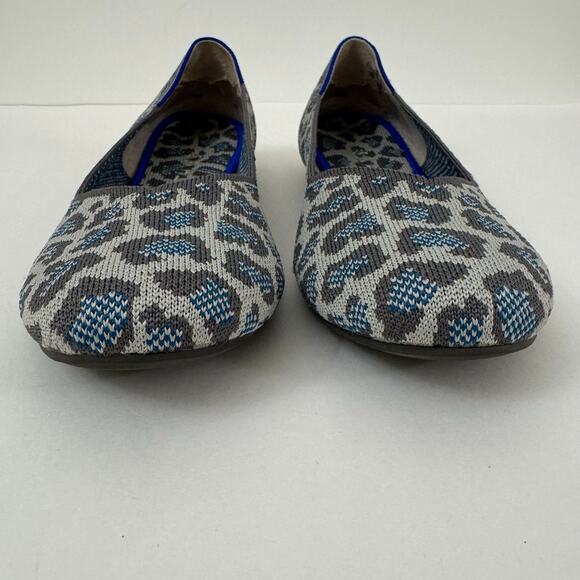 Rothy's The Flat Spotted Gray Blue Rounded Toe Slip-On Ballet Flats 10.5 - Picture 4 of 13